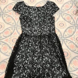 Lace overlay dress